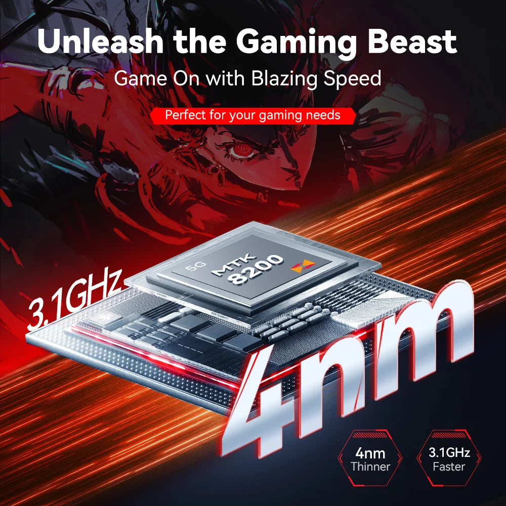 CUBOT MAX 5, 5G Smartphone Android, Dimensity 8200, 6.95" 144Hz Large Screen, 24GB RAM + 256GB ROM, Gaming Phone, Coming Soon