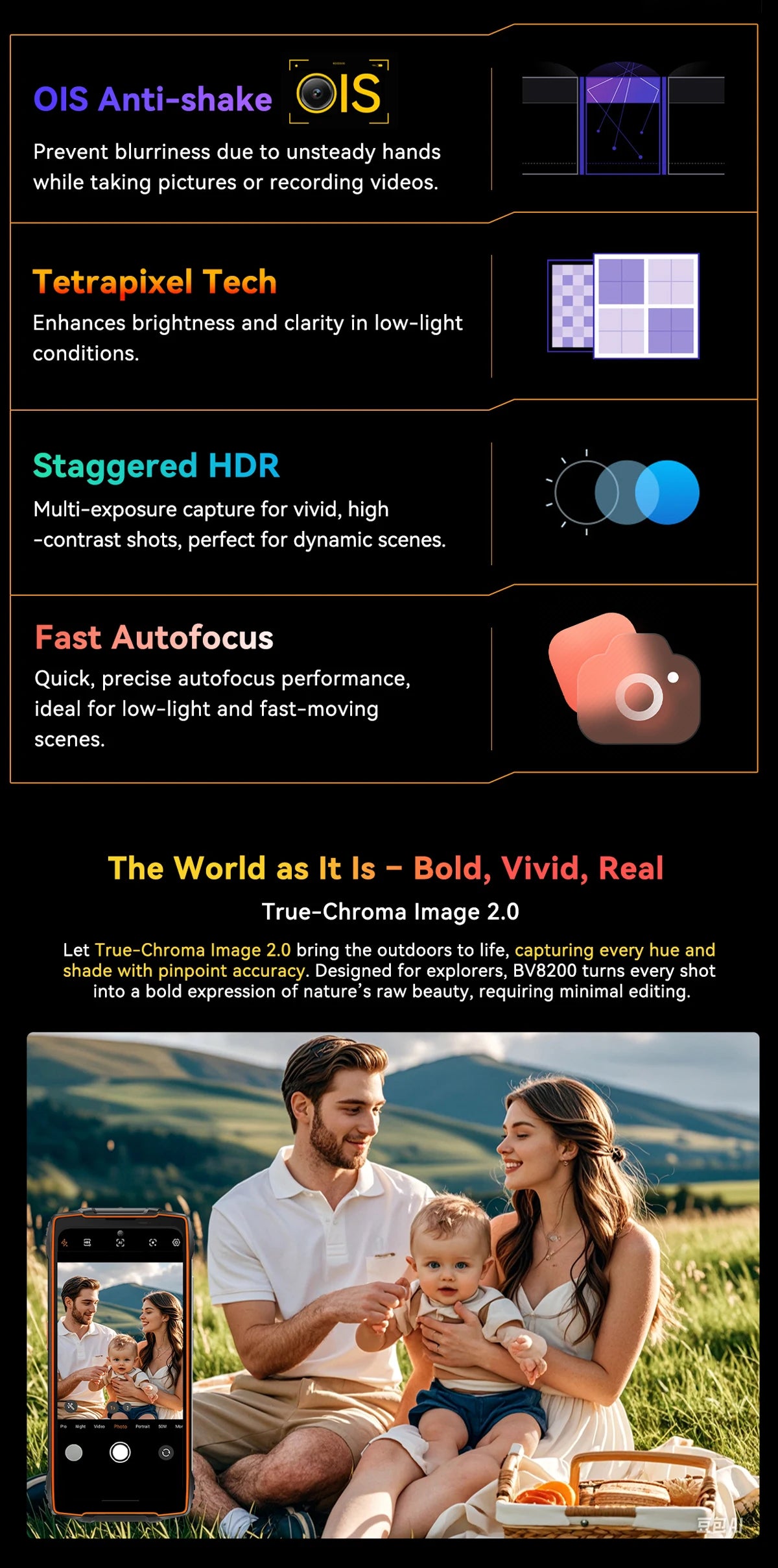 【World premiere】Blackview BV8200  Rugged phone 6.5" 2.4K 120Hz Display Helio G100 12GB 256GB NFC Flashlight Android 14 CellPhone