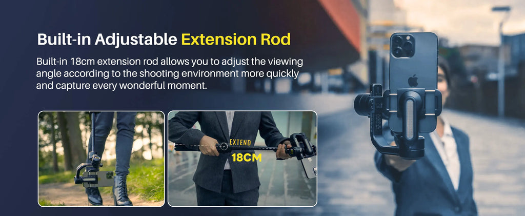 AOCHUAN Smart S2 Smartphone Gimbal Stabilizer with microphone Professional 3-axis Stabilizer For ipohne and Android Smartphone