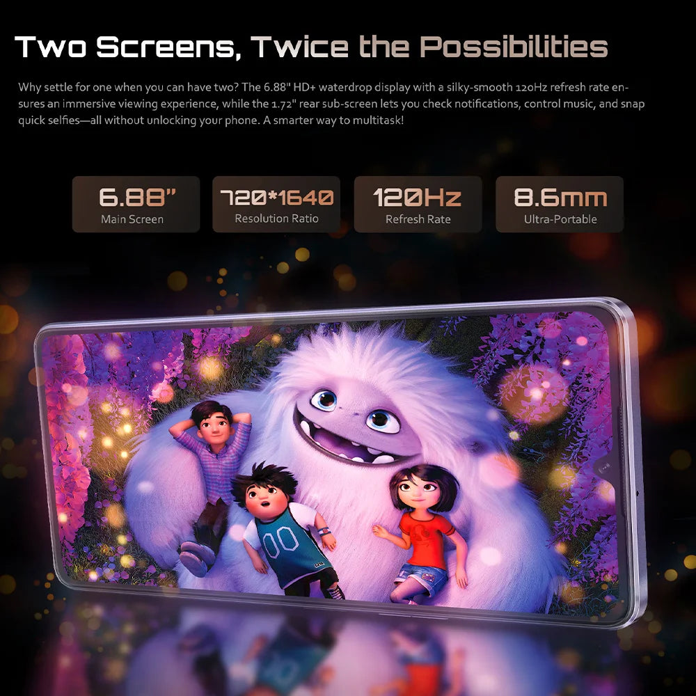 Cubot P90 4G Smartphone Helio G100 Octa-core 24GB+256GB 6.88-Inch 120Hz Display 5100mAh Battery 64MP Camera Android 15 Phone