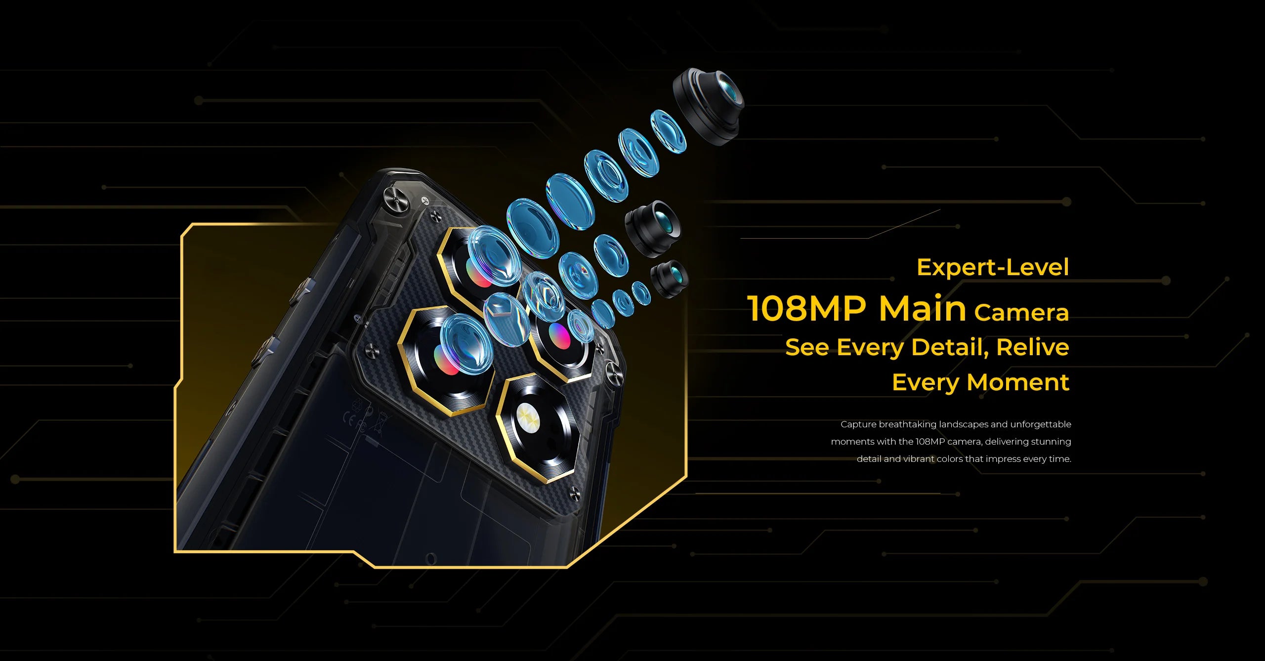 OUKITEL WP60 5G NFC Smartphone 10000mAh 48GB(16+32) +512GB, MTK 7025 Android 15 Rugged Phone, 108MP Camera, 120Hz