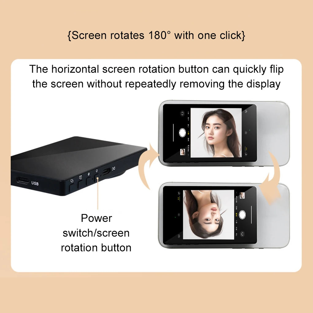 Smartphone Wireless Magnetic Monitor Screen For Smartphone Vlog Live Stream Video Recording Outdoor Selfie Assistanc