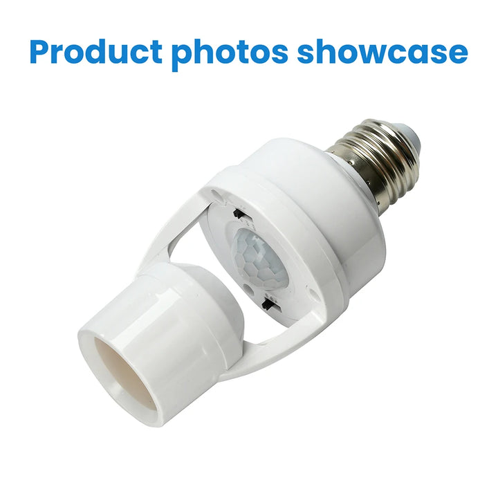Motion Sensor LED Lamp Base – E27 Socket Converter with PIR Sensor 💡