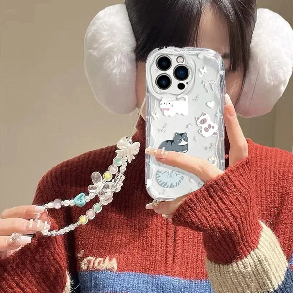 Cute Cat Lanyard Case – Huawei Magic & Honor Series Cover italiatechs