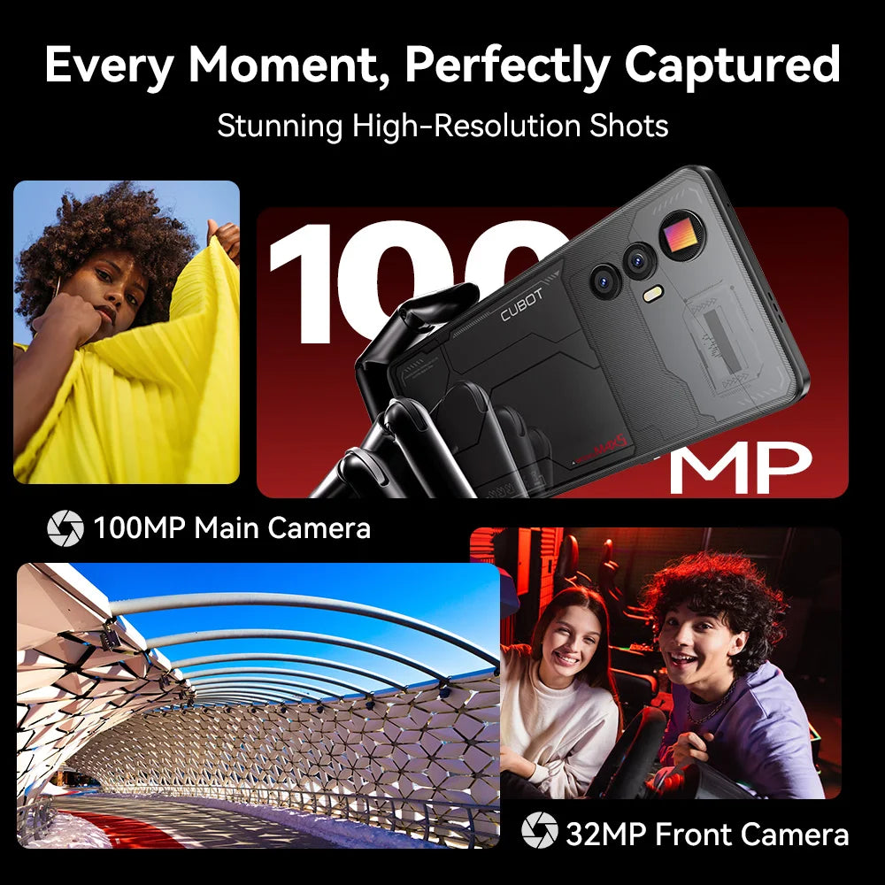 CUBOT MAX 5, 5G Smartphone Android, Dimensity 8200, 6.95" 144Hz Large Screen, 24GB RAM + 256GB ROM, Gaming Phone, Coming Soon